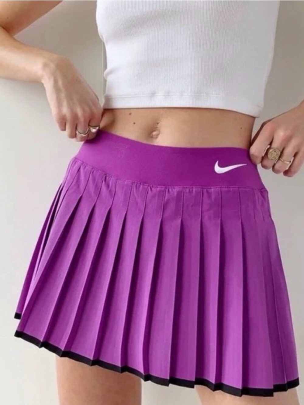 Nike Women’s Dri-FIT Purple Pleated High Waisted Tennis Skirt